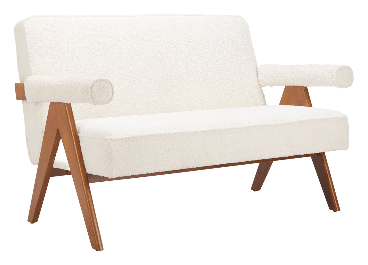 Encanto Ivory Loveseat by Zuomod at Eve Furniture