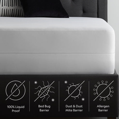 Encase 360° White King Mattress Protector by Malouf at Eve Furniture