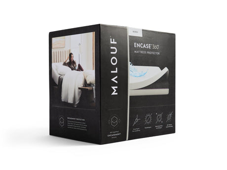 Encase 360° White Twin Mattress Protector by Malouf at Eve Furniture