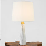 Enclave Hydro Black Table Lamp with On/Off Switch Faux Marble Base Fabric Shade by Ashcroft Furniture at Eve Furniture