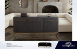 Encore Grey Oak Metal Sideboard by Diamond Sofa at Eve Furniture