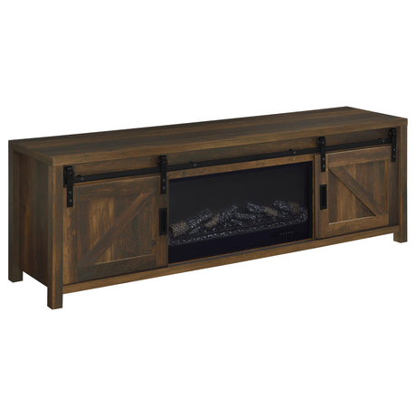 Enfield Dark Pine 71-inch TV Stand Fireplace Media Console by Coaster at Eve Furniture