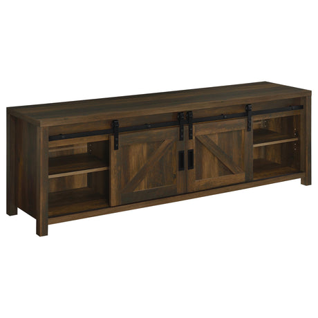 Enfield Dark Pine 71-inch TV Stand Fireplace Media Console by Coaster at Eve Furniture