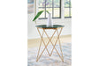 Engelton Green/Gold Accent Table by Ashley at Eve Furniture