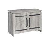 Enoch Gray Driftwood 2-Door Accent Cabinet