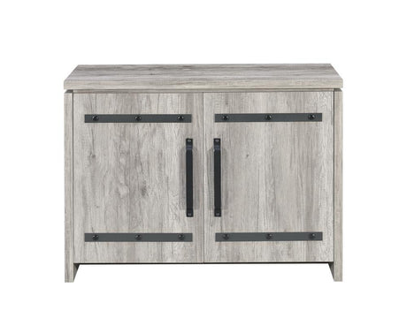 Enoch Gray Driftwood 2-Door Accent Cabinet