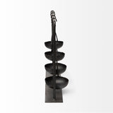 Enos Black Metal 4 Bowl Ancient Spice Market Decorative Display by Mercana at Eve Furniture