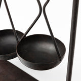 Enos Black Metal 4 Bowl Ancient Spice Market Decorative Display by Mercana at Eve Furniture