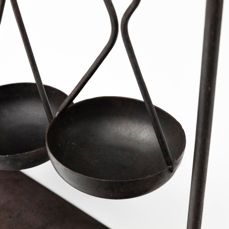 Enos Black Metal 4 Bowl Ancient Spice Market Decorative Display by Mercana at Eve Furniture