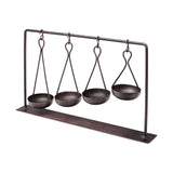 Enos Black Metal 4 Bowl Ancient Spice Market Decorative Display by Mercana at Eve Furniture