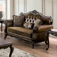 Ensenada Dark Cherry/Brown Loveseat by Furniture of America at Eve Furniture