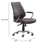 Enterprise Espresso Low Back Office Chair by Zuomod at Eve Furniture
