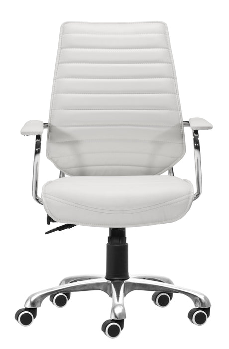 Enterprise White Low Back Office Chair by Zuomod at Eve Furniture