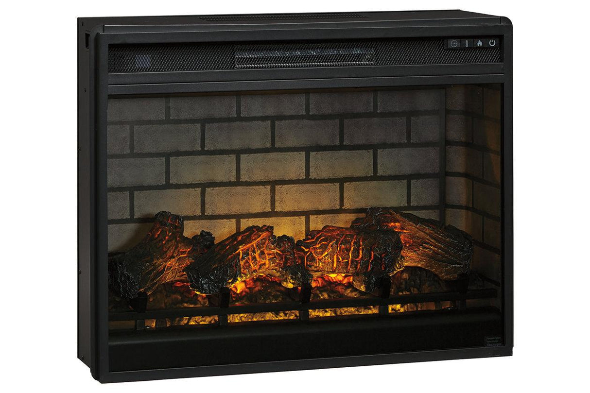 Entertainment Accessories Black Electric Infrared Fireplace Insert by Ashley at Eve Furniture
