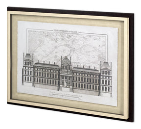 Environs Of Paris 1 by Christopher James Hand Embellished Framed Art Print Matted under Glass by Mercana at Eve Furniture