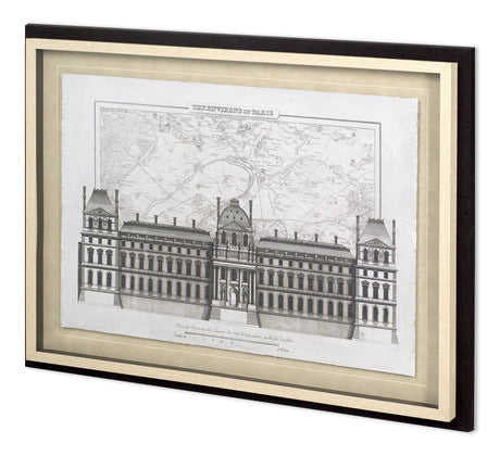 Environs Of Paris 1 by Christopher James Hand Embellished Framed Art Print Matted under Glass by Mercana at Eve Furniture