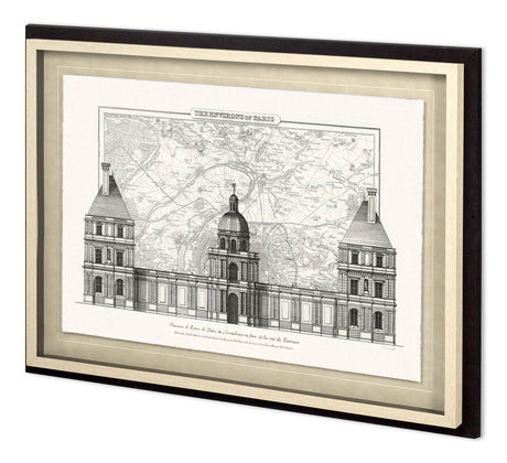 Envorons Of Paris 2 by Christopher James Hand Embellished Framed Art Print Matted under Glass by Mercana at Eve Furniture