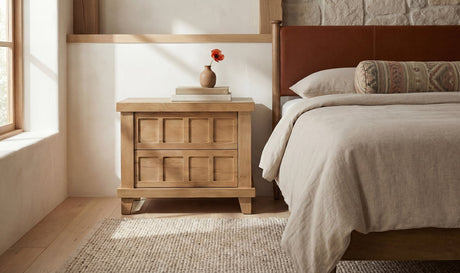 Enya Nightstand Natural Oak by Moe's Home at Eve Furniture