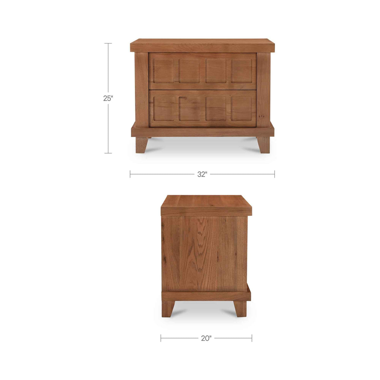 Enya Red Oak Nightstand by Moe's Home at Eve Furniture
