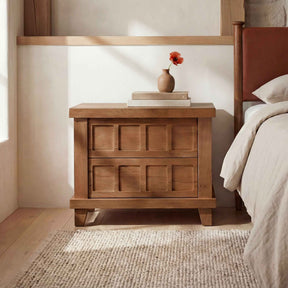 Enya Red Oak Nightstand by Moe's Home at Eve Furniture
