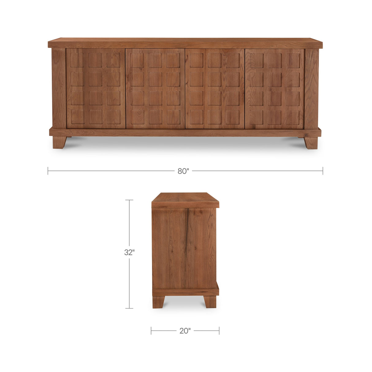 Enya Red Oak Sideboard by Moe's Home at Eve Furniture