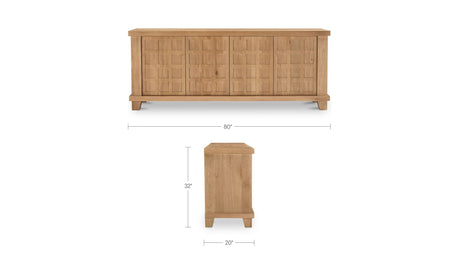 Enya Sideboard Natural Oak by Moe's Home at Eve Furniture