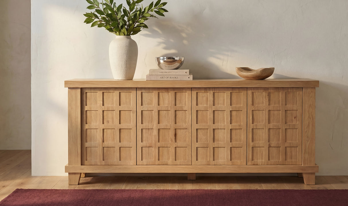 Enya Sideboard Natural Oak by Moe's Home at Eve Furniture