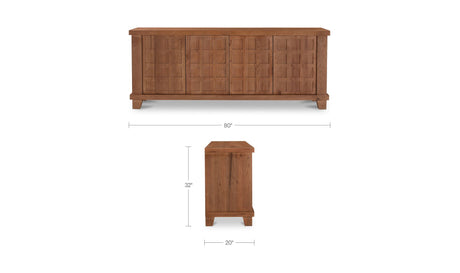 Enya Sideboard Red Oak by Moe's Home at Eve Furniture