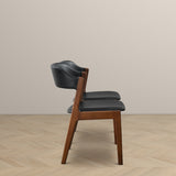 Enzo Black Leather Dining Chair (Set Of 2) by Ashcroft Furniture at Eve Furniture
