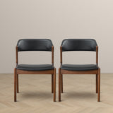 Enzo Black Leather Dining Chair (Set Of 2) by Ashcroft Furniture at Eve Furniture