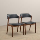 Enzo Black Leather Dining Chair (Set Of 2) by Ashcroft Furniture at Eve Furniture