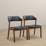 Enzo Black Leather Dining Chair (Set Of 2) by Ashcroft Imports at Eve Furniture