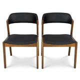 Enzo Black Leather Dining Chair (Set Of 2) by Ashcroft Imports at Eve Furniture