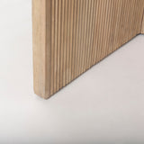 Enzo Marble Tabletop w/ Fluted Light Wood Base Foyer Accent Table by Mercana at Eve Furniture
