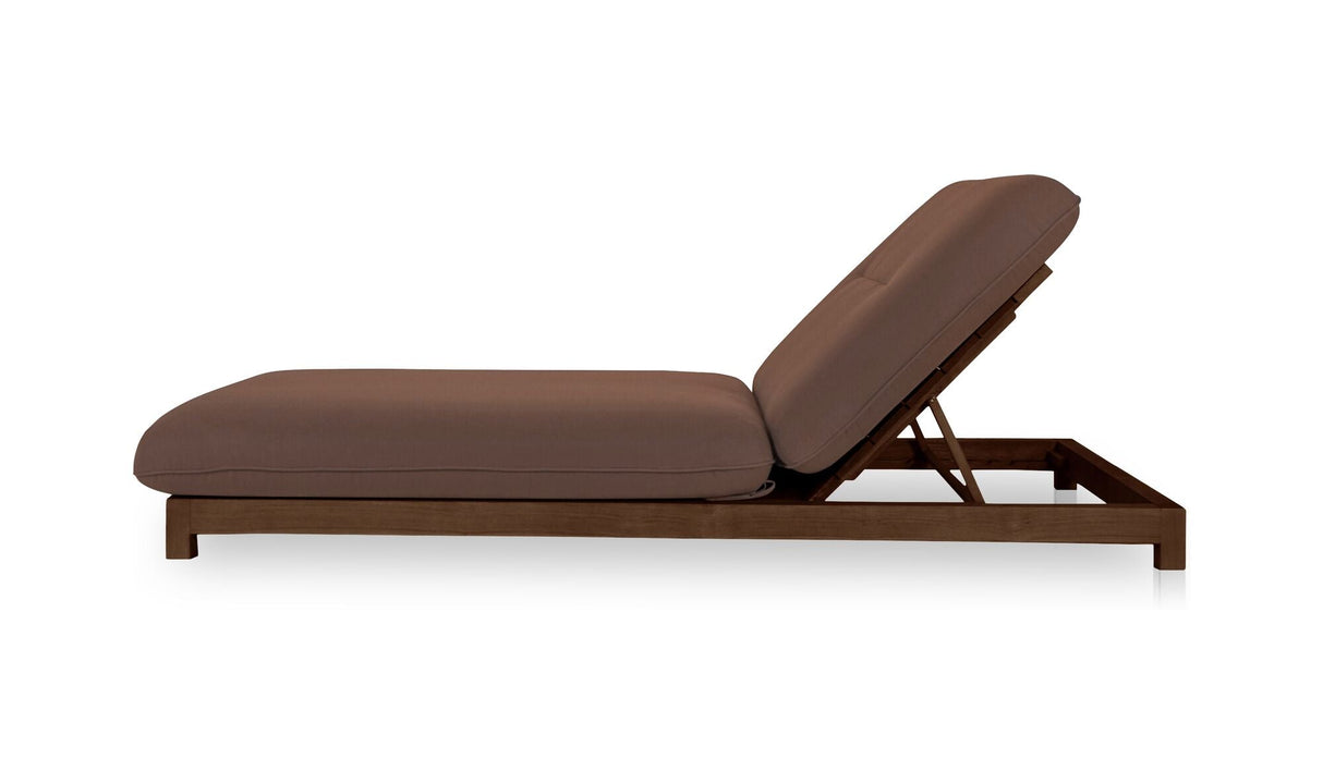 Enzo Outdoor Adjustable Lounge Chair Brown by Moe's Home at Eve Furniture