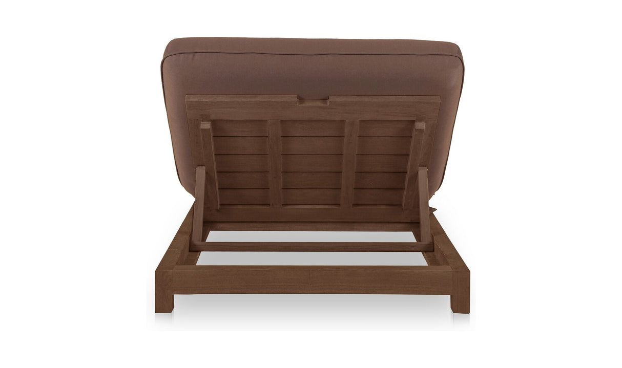 Enzo Outdoor Adjustable Lounge Chair Brown by Moe's Home at Eve Furniture
