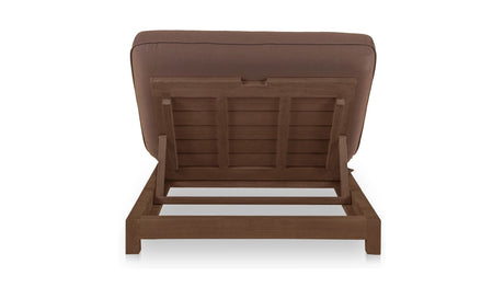 Enzo Outdoor Adjustable Lounge Chair Brown by Moe's Home at Eve Furniture