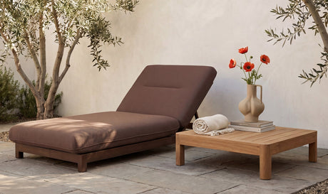 Enzo Outdoor Adjustable Lounge Chair Brown by Moe's Home at Eve Furniture