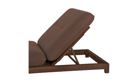 Enzo Outdoor Adjustable Lounge Chair Brown by Moe's Home at Eve Furniture