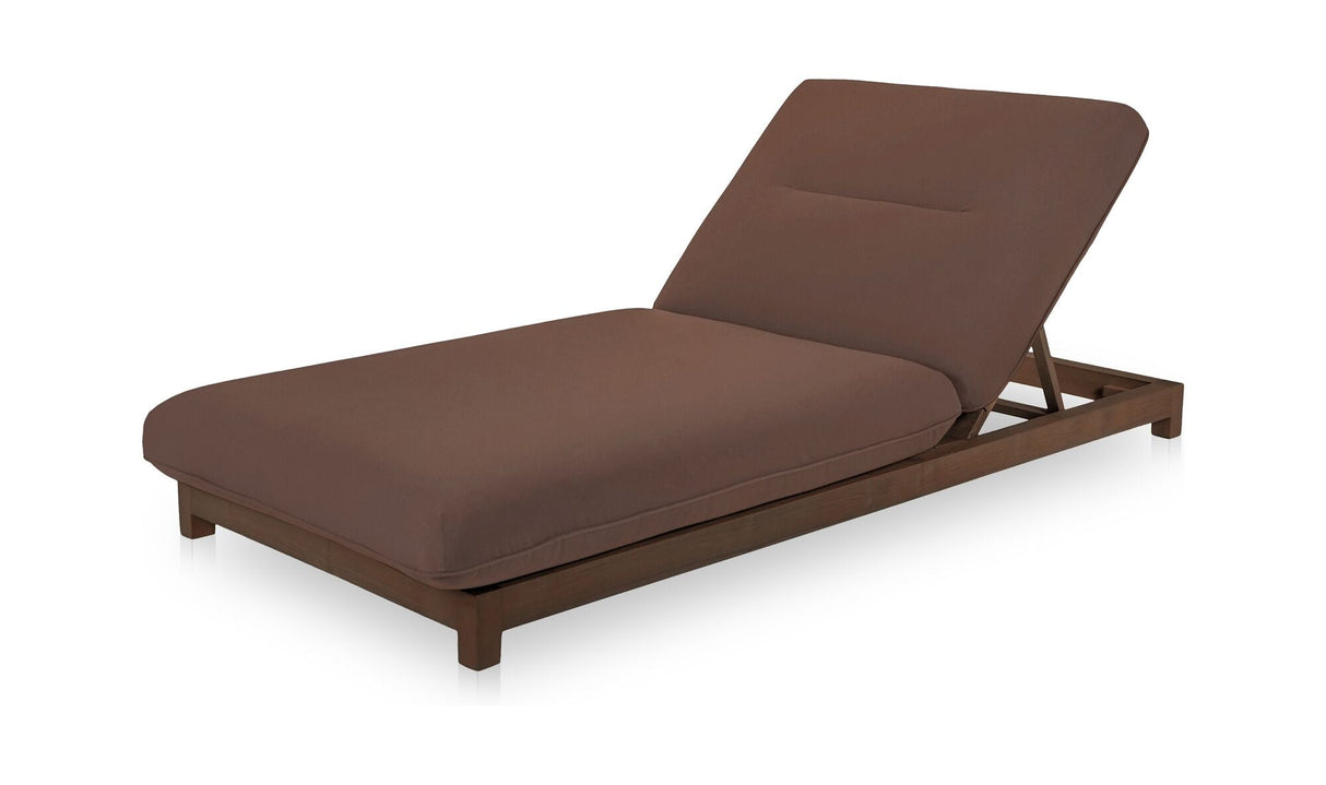 Enzo Outdoor Adjustable Lounge Chair Brown by Moe's Home at Eve Furniture