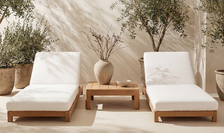 Enzo Outdoor Adjustable Lounge Chair White by Moe's Home at Eve Furniture