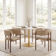 Epas Dining Table White & Gold by Zuomod at Eve Furniture