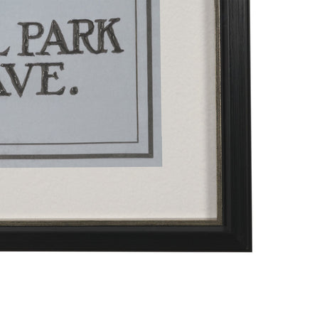 Ephemera Architecture by The Vintage Collection Hand Embelished Framed Artwork Matted under Glass by Mercana at Eve Furniture