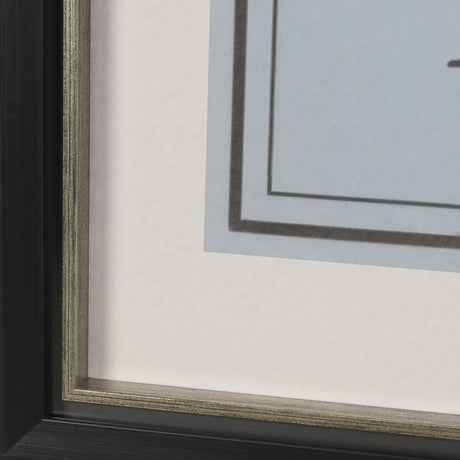 Ephemera Architecture by The Vintage Collection Hand Embelished Framed Artwork Matted under Glass by Mercana at Eve Furniture