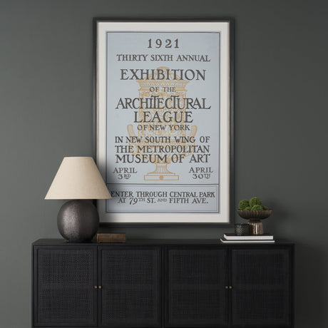 Ephemera Architecture by The Vintage Collection Hand Embelished Framed Artwork Matted under Glass by Mercana at Eve Furniture