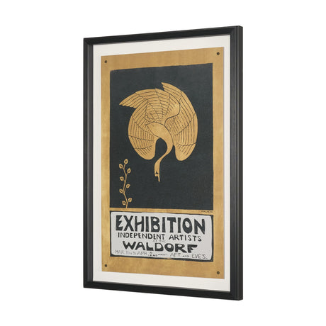 Ephemera Exhibition by The Vintage Collection Hand Embelished Text Framed Artwork Matted under Glass by Mercana at Eve Furniture