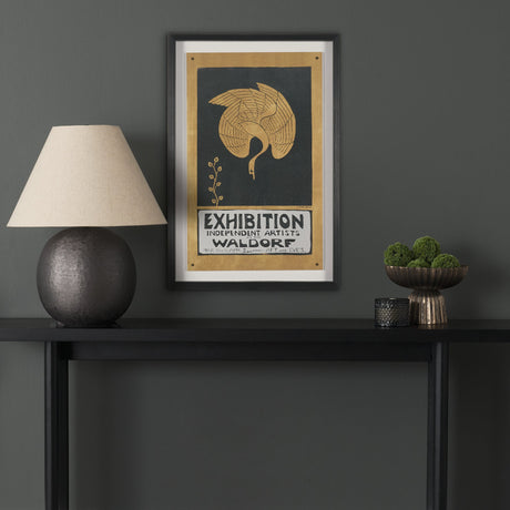 Ephemera Exhibition by The Vintage Collection Hand Embelished Text Framed Artwork Matted under Glass by Mercana at Eve Furniture
