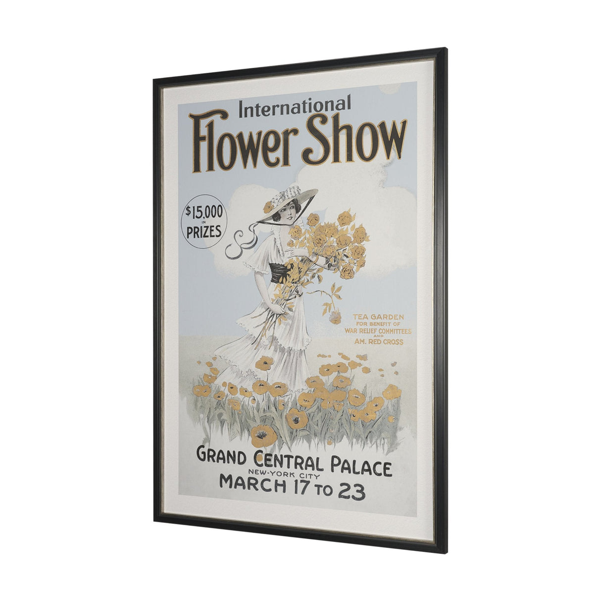 Ephemera Flower Show by The Vintage Collection Hand Embelished Framed Artwork Matted under Glass by Mercana at Eve Furniture