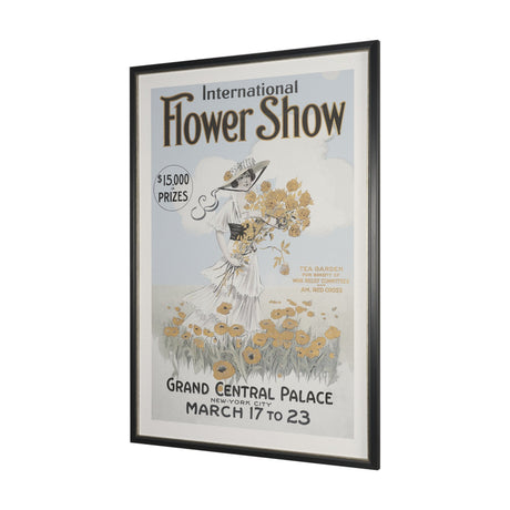 Ephemera Flower Show by The Vintage Collection Hand Embelished Framed Artwork Matted under Glass by Mercana at Eve Furniture