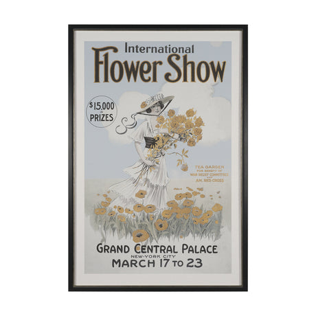 Ephemera Flower Show by The Vintage Collection Hand Embelished Framed Artwork Matted under Glass by Mercana at Eve Furniture